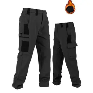 New FR JXSQ US Men’s Tactical Fleece-Lined Pants – Durable, water-resistant, with multiple pockets for outdoor training and activities, perfect for fall/winter