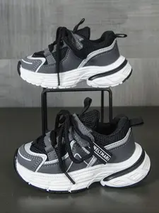 Sport Shoes All-Season Breathable Mesh Soft Sole Anti-Slip Velcro Easy On/off Boys Girls Walking Shoes Nonslip Trainers