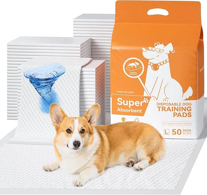 Meowant 6-Layer XL Puppy Pads (35"x24") - Super Absorbent, Leak-Proof, Quick-Dry Disposable Potty Training Supplies for Dogs