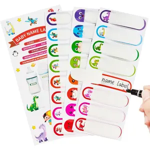 Name Tag Stickers for , Self-Laminating, Write-   Bottle Labels, Dishwasher Safe,  Labels,  Sizes & Colors, Pack of 64