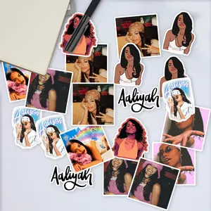 Stickers Pack 20 Pcs Aaliyah Aesthetic Skateboard Bike Vinyl Laptop Water Luggage Bottle Bumper Colorful Waterproof Car Guitar