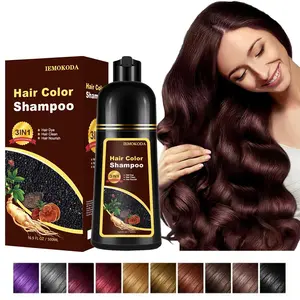 Cherry Brown Hair Dye Shampoo – 3-in-1 Natural Hair Color for Gray Hair Coverage, Works in 10-15 Mins, Long-Lasting & Gentle Formula for Men & Women, Sulfate & Paraben Free, 16.1 Fl Oz