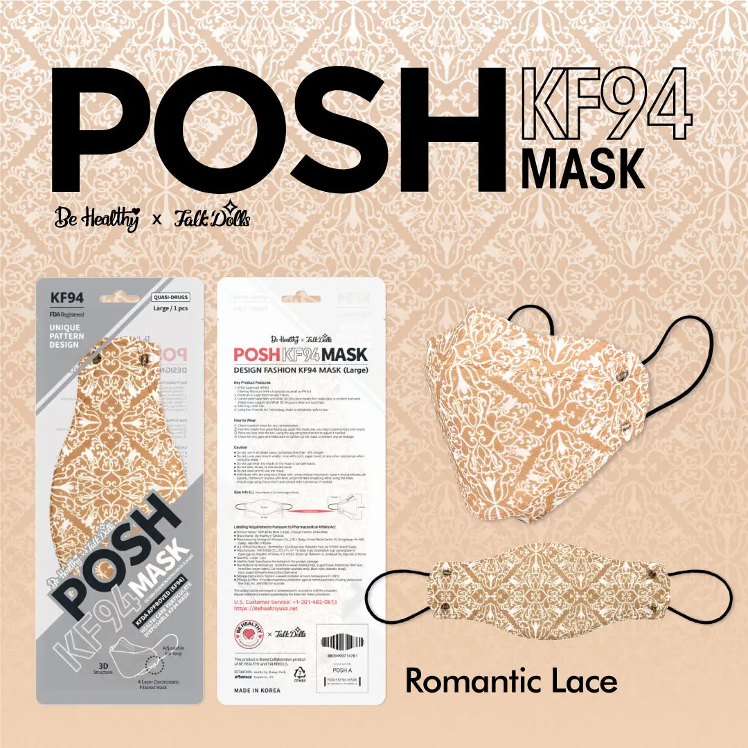 POSH KF94 Mask Romantic Lace (A06)