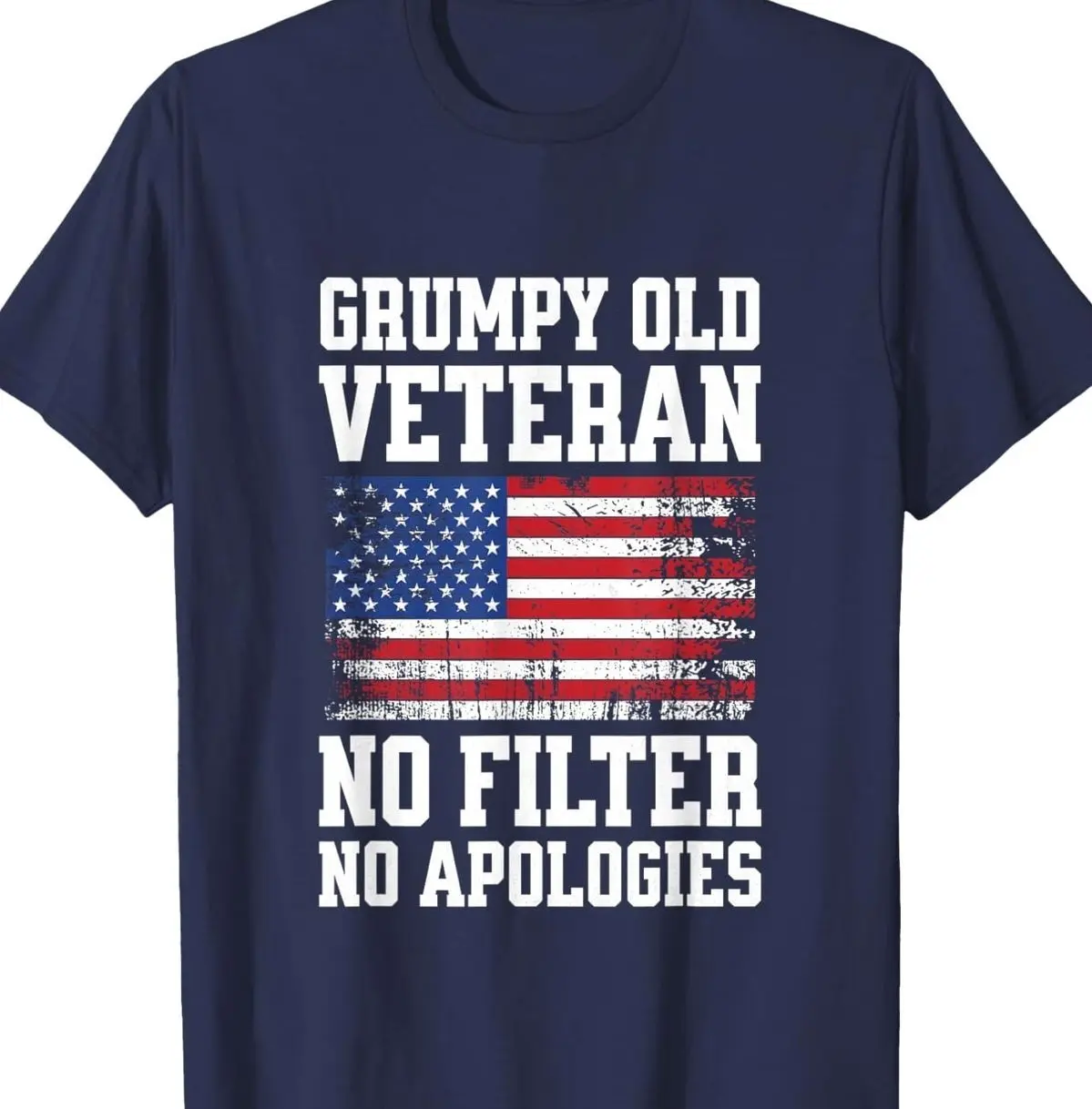 Military Veteran Funny American Flag Grumpy Old Vet T-shirt for Men Patriotic Veterans Day Trendy Gift for Veterans Short Sleeve Tees