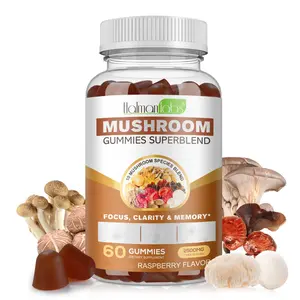 Mushroom Gummies, Daily Supplement, Balanced Blend（60 Gummies） Healthcare