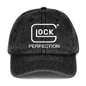 Glock Perfection Dad Hat, Tactical Shooting Cap, Vintage Washed Baseball Hat, Adjustable Cotton Cap, Gun Enthusiast Gift, Range Style USA Hat