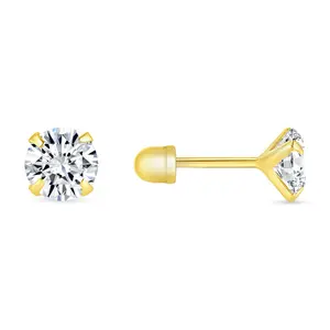 14K Gold 6mm Stud Earrings