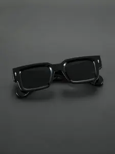 Unisex Retro Square Fashion Sunglasses Beach Essentials Trendy Casual UV Protection Lightweight Durable Fashion Accessories for Outdoor Activities