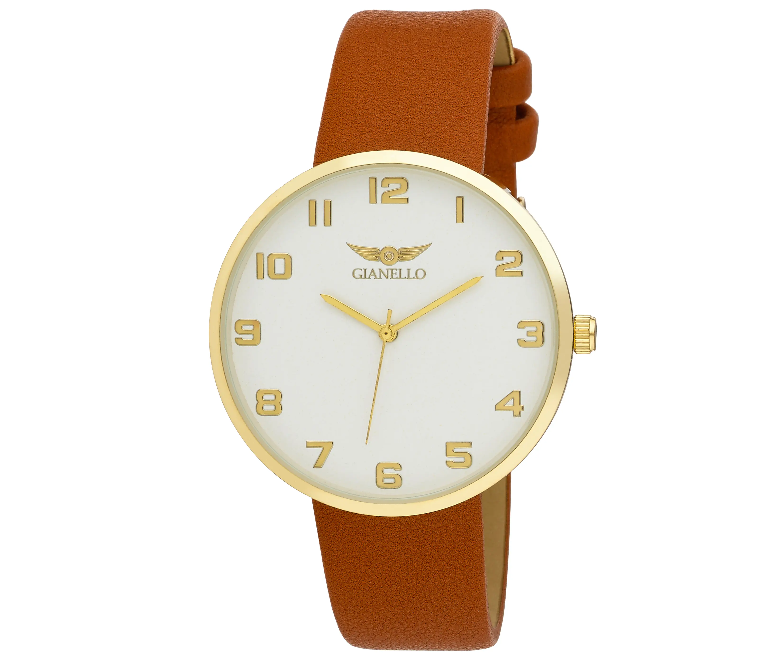 Gianello Mens Round Case Milan Strap Watch