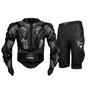 Motorcycle Armor Suit 1PC Motocross Jacket+1PC Motorcycle Shorts Men Women Body Armor Motorcycle Armor Bicycle Racing Jacket Riding Shorts