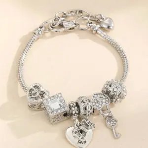 Women's Rhinestone Bracelet with Adjustable Strap