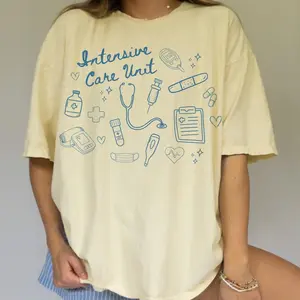 ICU Nurse Shirt Intensive Care Unit Nurse TShirt Doodle Gift for ICU Nurse Nursing School Graduation Present