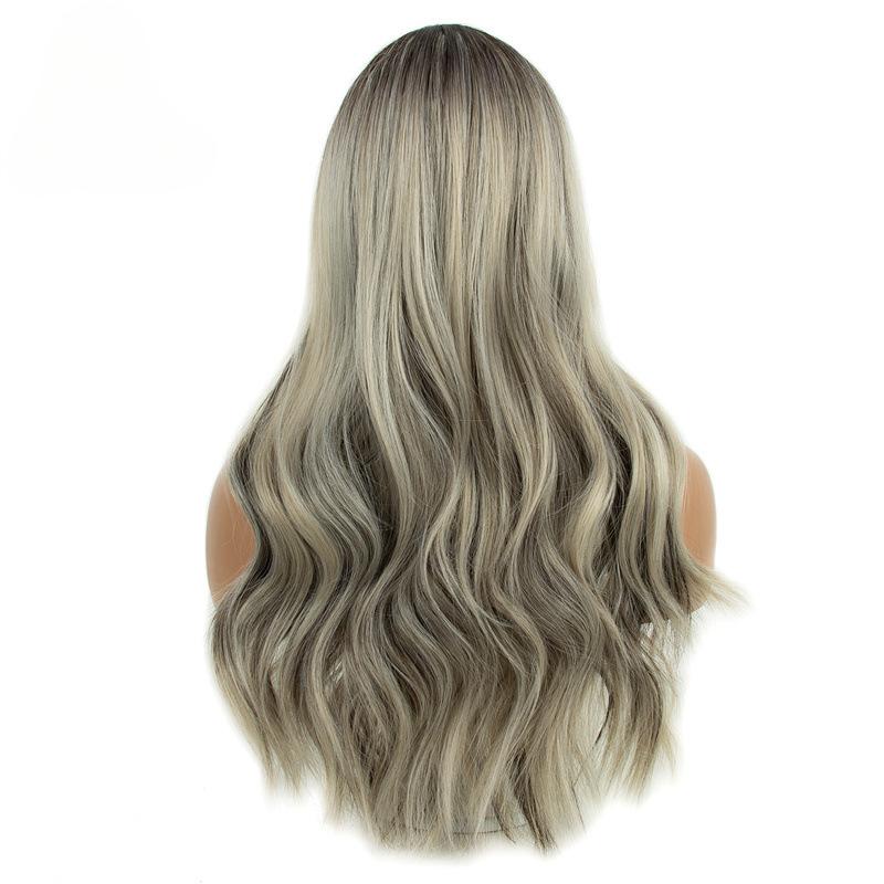 Amazon's best-selling wig, full head hairstyle, wavy curls, heat-resistant fiber, high-temperature silk wig for women