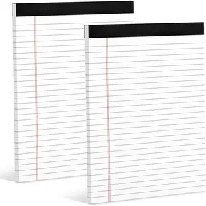 Legal Pads 8.5 x 11 Inches, 2 Pack Wide Ruled White Lined Legal Notepads - 30 Sheets Per Pad Writing Paper Pads for Note Taking