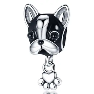 Original jewelry, 1 piece S925 sterling silver dog paw string, suitable for original 3mm bracelet necklace keychain DIY pendant to make women's gifts, suitable for birthday and holiday party gifts