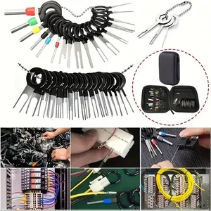 Car Computer Pin Remover Terminal Removal Tool Set, Mini Pliers Screwdriver Tail Cutter, Multi-Functional Pliers, 41-Piece Kit