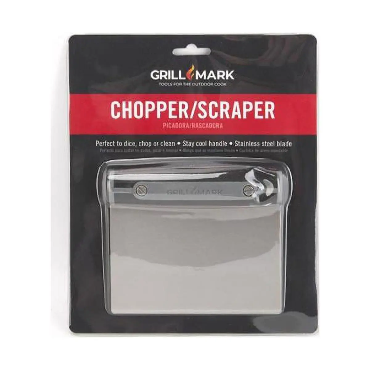 212 MAIN Stainless Steel Flat Griddle Plate Barbecue Scraper - Sharpened Blade, Plastic Handle, 0.58 lbs Barbecue Utensil (Model 8084115), Flat Griddle Plate Barbecue Scrapers