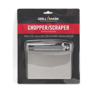 212 MAIN Stainless Steel Griddle Scraper with Sharpened Blade - Grill and Barbecue Utensil (Model 8084115)
