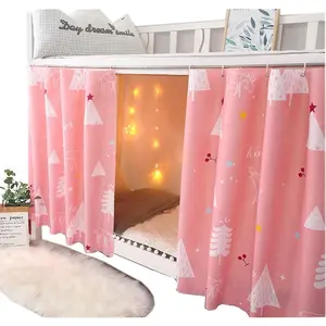 Dorm Home Bunk Nets Bed Curtains Cloth Bed Blackout College Students Shading Nets Breathable Single Sleeper