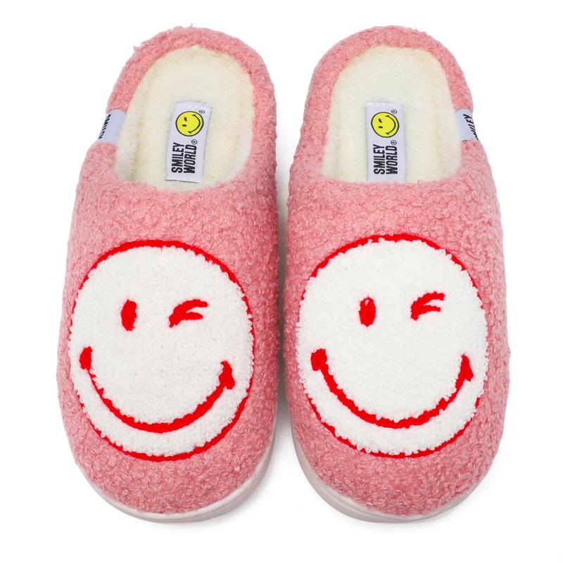 SMILEYWORLD Smiley Slippers for Women & Men | Soft Plush Indoor Outdoor Slides Shoe Footwear Flipflop Girl