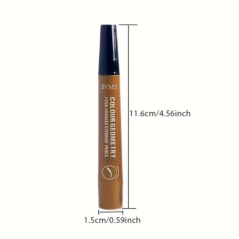 Four Fork Liquid Eyebrow Pen Set Quick Dry Waterproof Smudgeproof Black Eyebrow Pencil Long Lasting Natrual Wild Brow Makeup Suitable Beginner Beautify Cosmetic