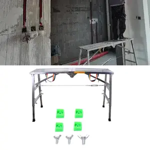 Work  Portable Steel with  Sturdy Heavy Duty Folding Scaffolding  for Office Household Home Workshop Garage