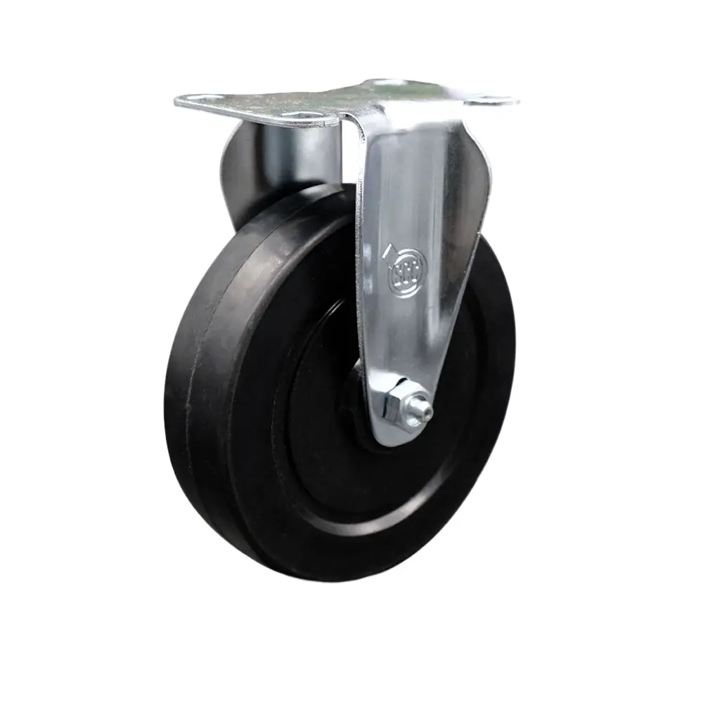 Service Caster Brand Replacement for McMaster Carr Caster 2835T19 – Rigid Top Plate Caster with 5 Inch Black Soft Rubber Wheel – 275 lbs. Capacity Per Caster