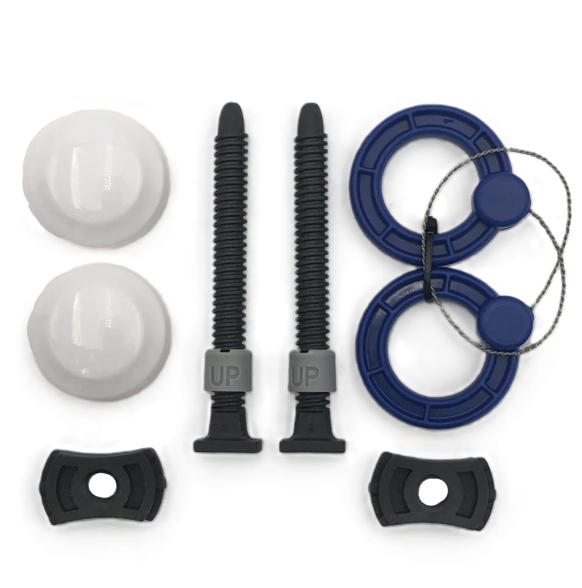 Premium 3.75" Toilet Bolts: Toilet Flange Repair Kit Locks to Toilet Flange (Easy Alignment), Tool-Free Toilet Parts, Easy Cut Bolts (Diamond Saw), & Locking Toilet Bolt Caps. T10-OND-100
