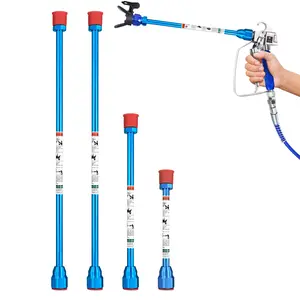 4PCS High-Quality Airless Paint Sprayer Tip Extension Pole Extension Rod for Airless Painting Spray Guns (20cm/7.87inch, 30cm/11.81in, 50cm/19.69inch*2pcs）