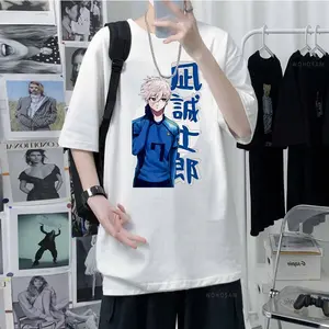 Men Women Short Sleeve Cotton Tshirts Manga T Shirt Male T-shirt Harajuku Anime Blue Lock Nagi Seishiro Graphic Print Tee