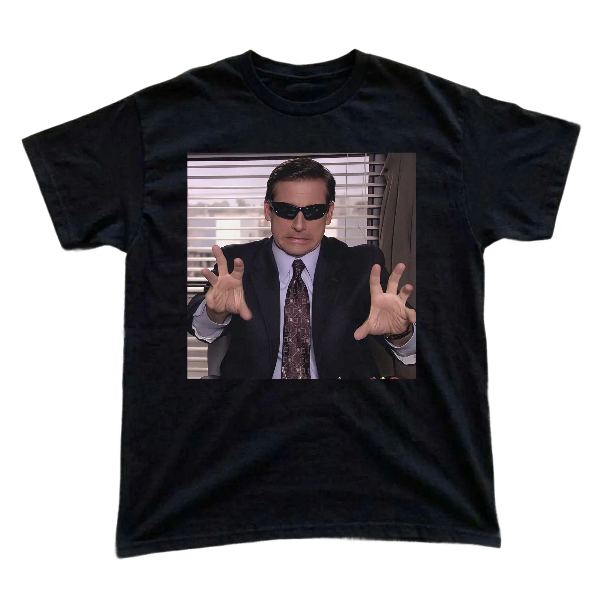 Women's The Office Michael Scott Funny Meme Graphic T-Shirt - Crew Neck, Short Sleeves, Unisex Fitted Casual Top, TV Show Quote Gift, Vintage Year-Round Wear