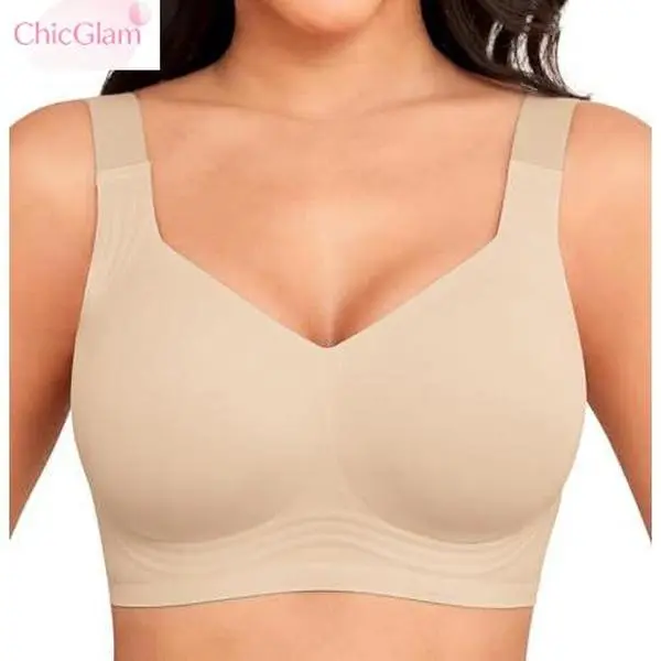 Women Wirefree Bras for Women Full Coverage No Underwire Everyday Bras Comfortable Wireless Padded Bras