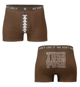 Tush Push™ Football Boxer Briefs for Men, Funny Game Day Underwear for Tailgating, Football Print