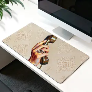 Pink FantaLIVEKEY Vintage Phone Art Mouse Pad 31.5x15.75in Large Gaming Desk Mat  Reinforced Stitched Edges & Anti-Slip Base  Smooth Comfortable Surface for Office/Home/Gaming/Working/Writing/Drawing​sy Butterfly Gaming Mo