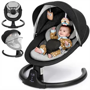 PAWGIANT Electric Baby Swing for Infants, for Newborn Boy Girl, 5 Sway Speeds with Remote Control, Adapter Operated/AC power, 10 Preset Melodies and Bluetooth, 0-6 Months Max 20 Lbs, Baby Swing Infant Swing Electric Toddler Baby Rocker Portable