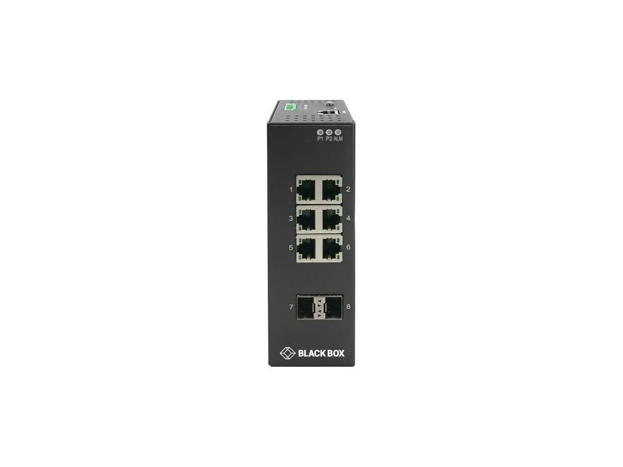 Black Box Network Services LIG1082A Industrial Gigabit Ethernet Managed L2 Plus Switch - Extreme Temperature, 6 RJ-45, 2 SFP