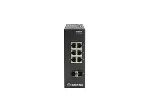 Black Box Network Services LIG1082A Industrial Gigabit Ethernet Managed L2 Plus Switch - Extreme Temperature, 6 RJ-45, 2 SFP