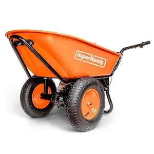 SuperHandy Electric Dualie Wheelbarrow - 48V 4Ah Battery, 330Lb Max Weight