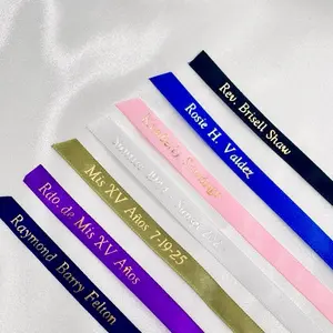 Personalized Quinceañera & Baptism Ribbons - Customized Event Decorations  for Special Celebrations Not folded ribbons
