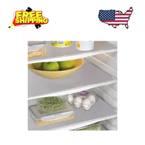 9 Pack Washable Waterproof Fridge Liners and Drawer Mats, White
