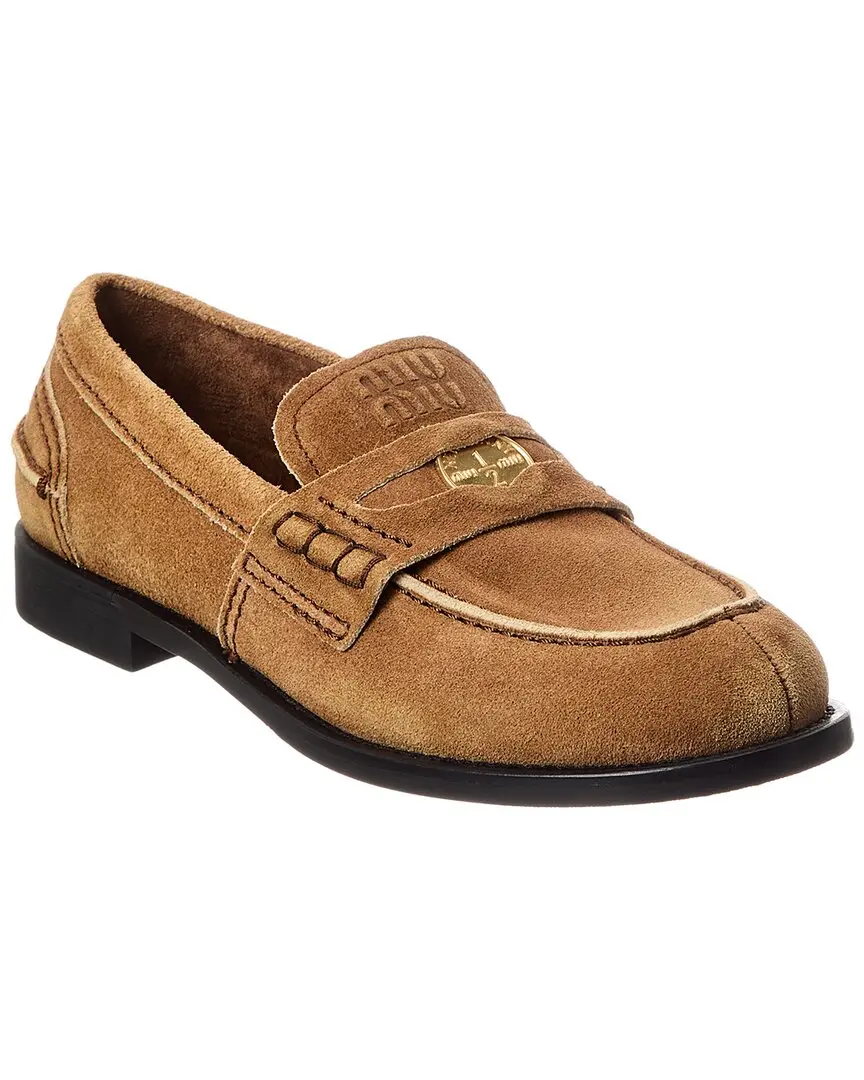 Miu Miu Suede Penny Loafer