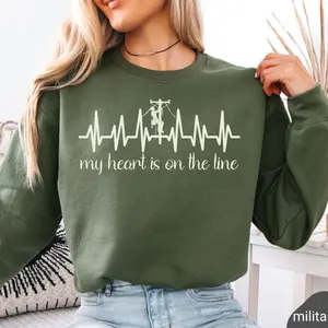 Line Wife Crewneck Sweatshirt,Line Wife Shirt,Lineman Wife Gift Shirt,Power Lineman Wife Sweatshirt Gift,Gift for Lineman Girlfriend Shirt