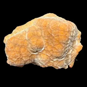 Orange Botryoidal Thomsonite with Needle Mesolite & Calcite – Indian Zeolite Mineral Specimen from Madhya Pradesh # DKT112