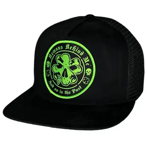 Black Classic Trucker Clover Patch Hat Black Classic Trucker Clover Patch Hat
