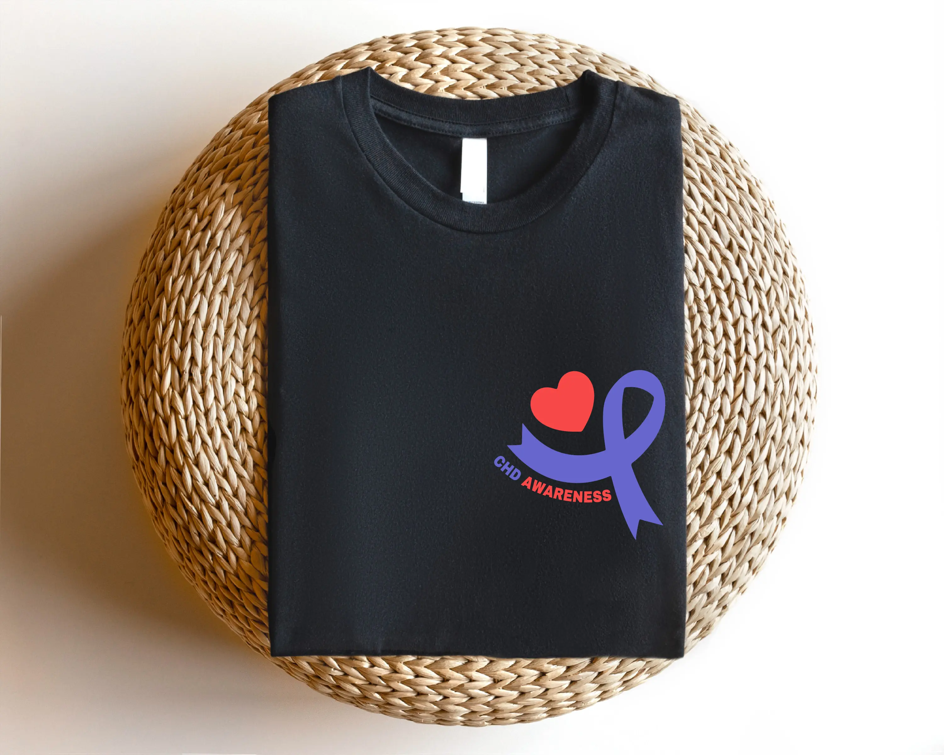 Congenital Heart Disease Pocketsize Shirt, CHD Awareness T-shirt, PICU Nurse Shirt, Blue And Red Ribbon Tee, CHD support Tee, Cardiology Shirt, Heart Surgery Shirt.