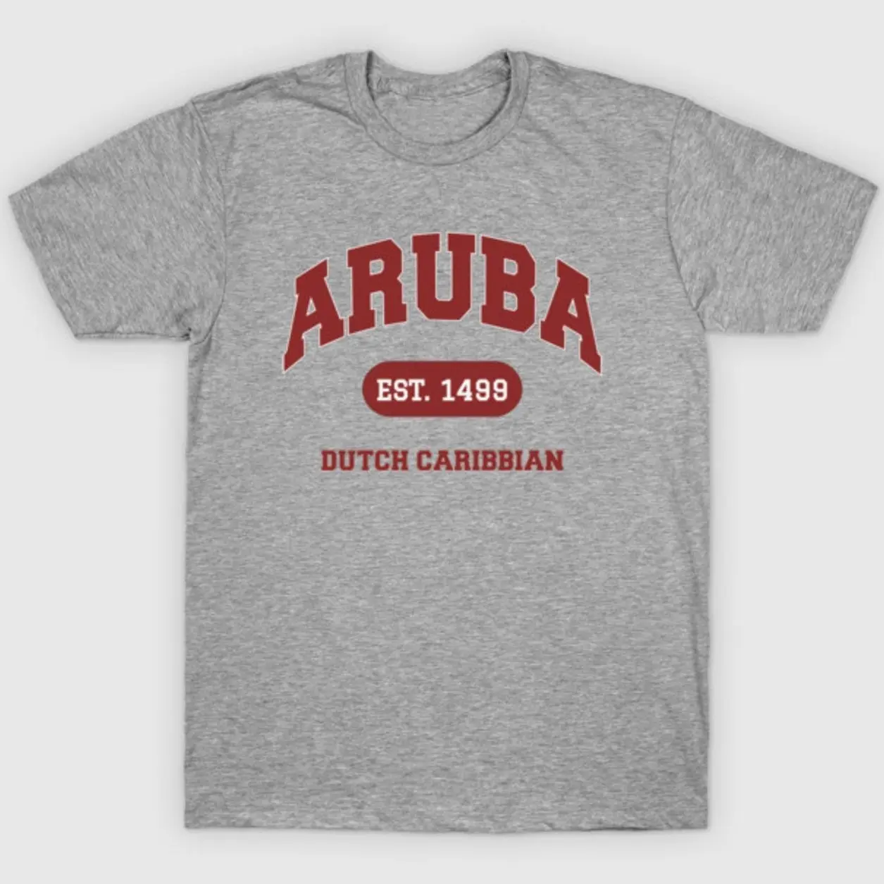 Women's Vintage Varsity Aruba Gift T-Shirt 7Z1, Women's Tops, Digital Print Athletic T-Shirt for Outdoors, All Seasons Wear, Christmas