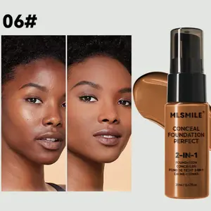 Mlsmile 2-In-1 Cream, Medium to Full Coverage, Moisturizing & Nourishing, Natural Look, Stacking Light, Multi-Functional Makeup, Moisturizing Concealer Foundation
