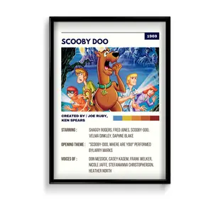 Scooby Doo Retro Wall Art - POSTER NO FRAME