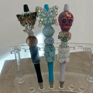 LIVE CLAIM ONLY Half Rhinestone Beaded Pen