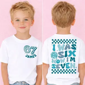 Youth Custom 6 7 Birthday Shirt, I Was 6 Now I’m 7 T-shirt, Seven Birthday Shirt, Youth Birthday Party Tees, Find Your Signature Look, Classic Cotton